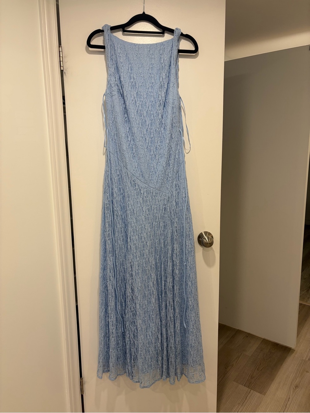 Petal & Pup Light Blue Lace Maxi Dress